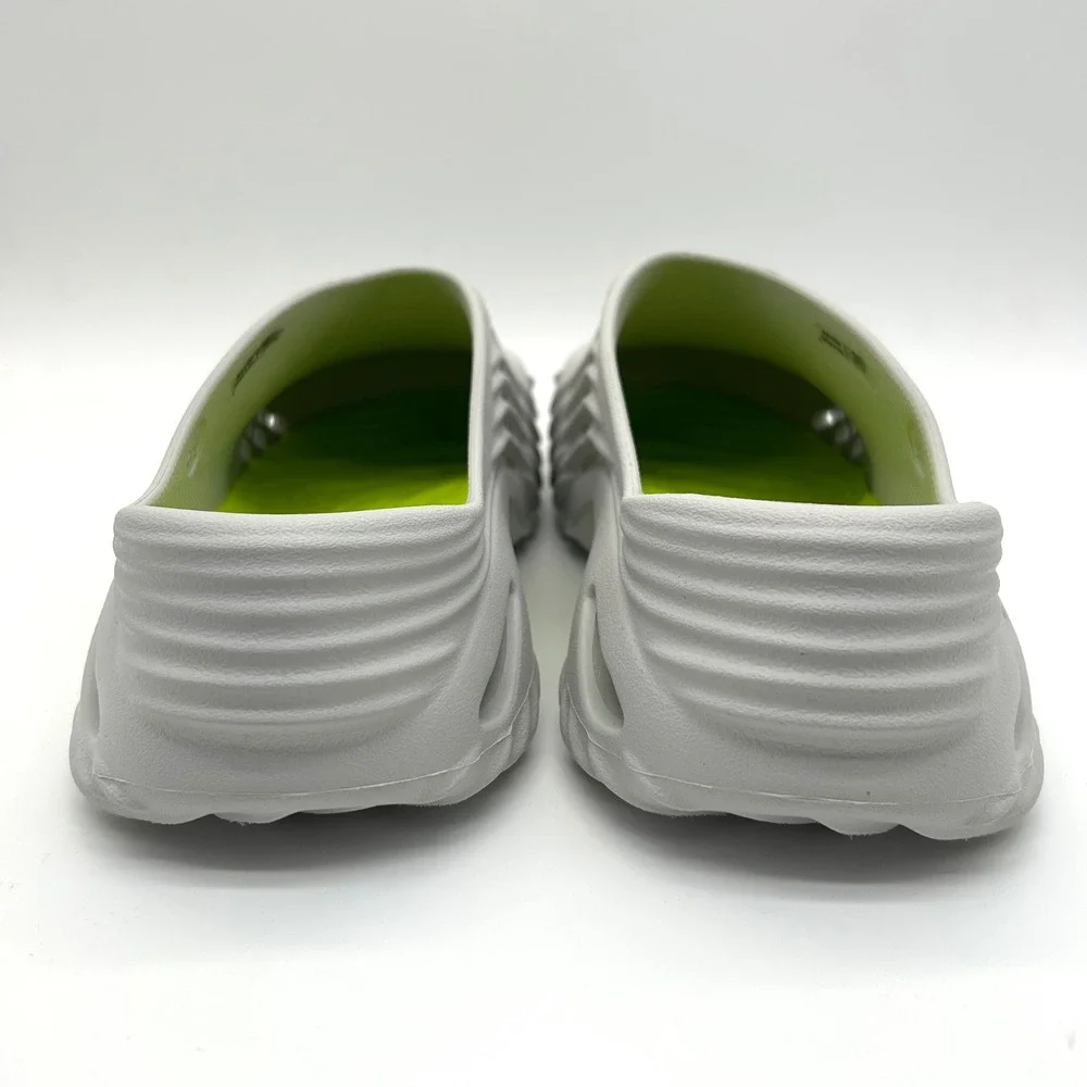 Crocs Echo Wave Clogs Mens 11 Atmosphere Grey Lime Slip On Shoes Slides Sandals